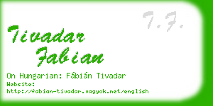 tivadar fabian business card
