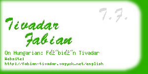 tivadar fabian business card